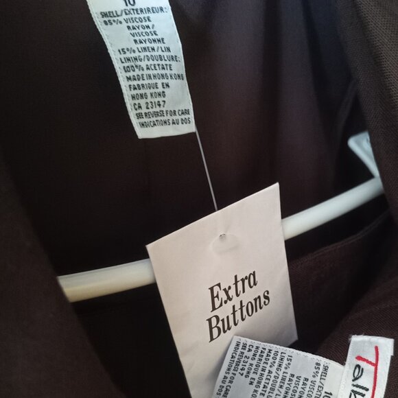 Talbots Brownish / very dark purple suit jacket set of top and bottom size 10 - Picture 15 of 15